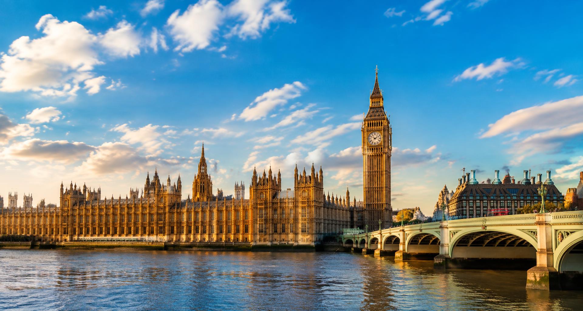 Big Ben and Westminster Bridge in London